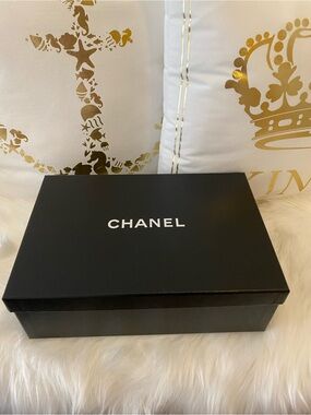 Authentic CHANEL Black Shoe Box -  Great for Gift Packaging or storing